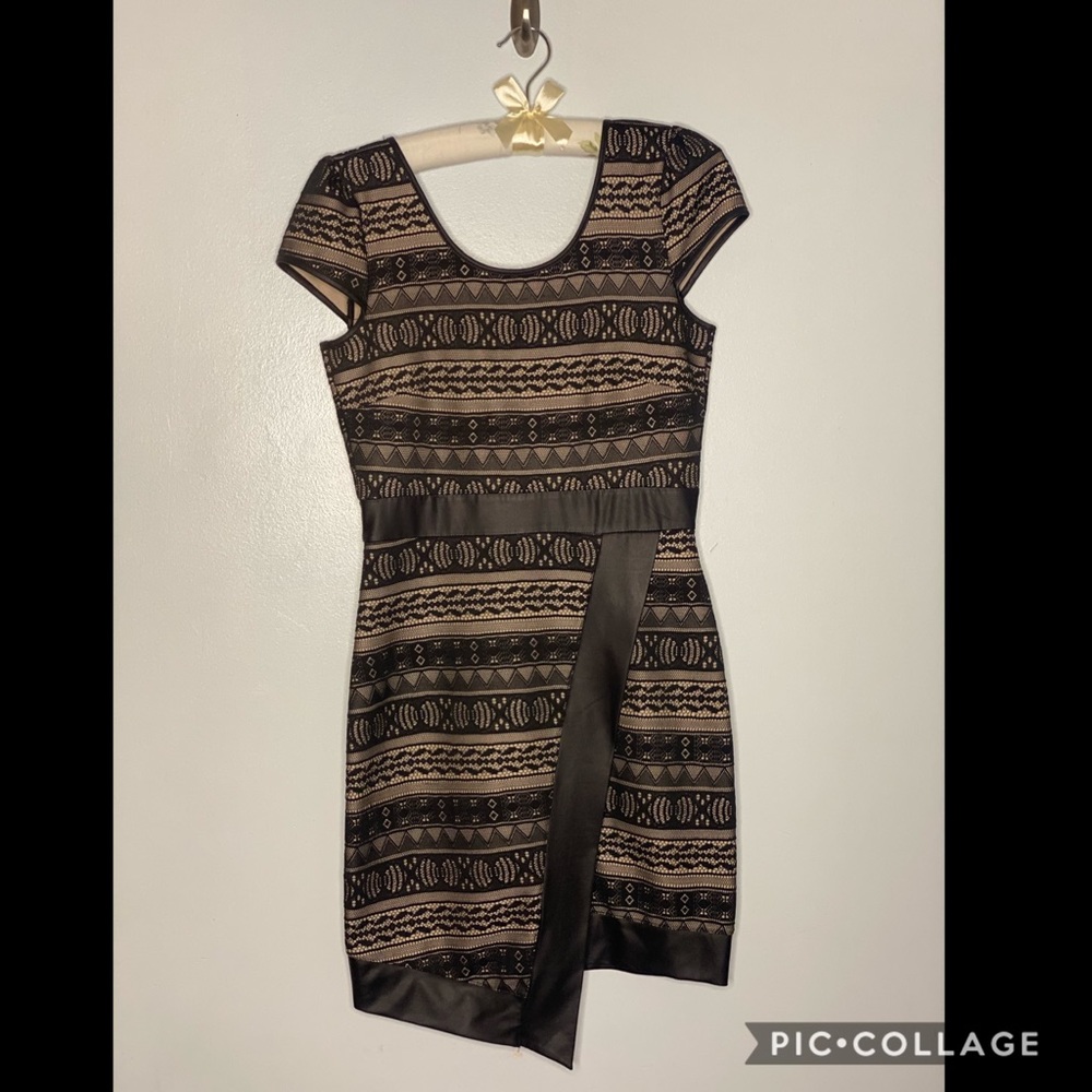 Black Lace Dress with nude underlay. Used once.